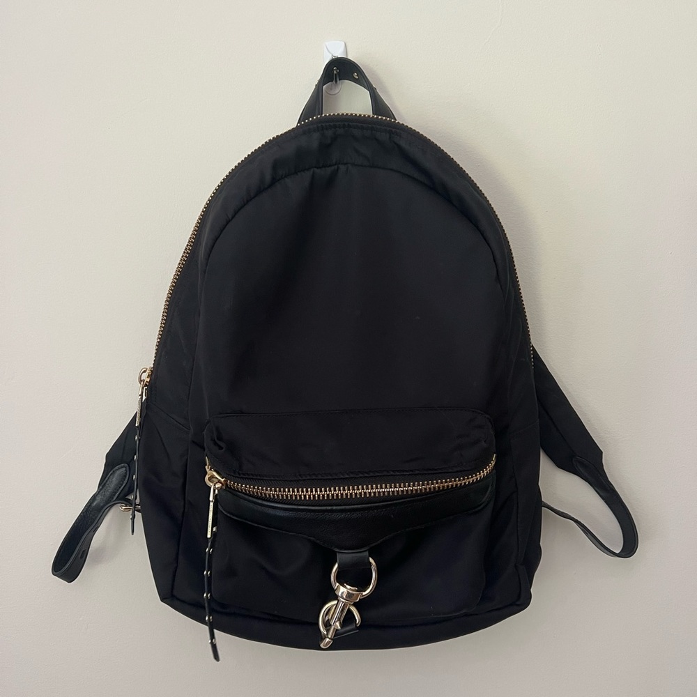 Rebecca Minkoff Black Backpack with Gold detailing